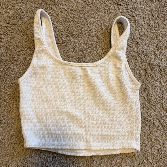 Forever 21 White Textured Crop Top - Picture 2 of 3